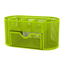 Metal Mesh Pencil Holders Desk Organizer w/9 Compartment Pen Holder Storage