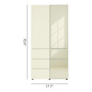 Elise - Modular Closet System With Mirror, Customizable Storage Solution - White