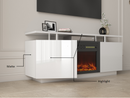 160CM high gloss TV cabinet tv unit with fireplace, have heat and flame color changes