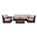 Delano 5-Piece Wicker Sectional Sofa Set