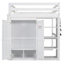 Loft Bed With Built In Wardrobe, Storage Shelves, And LED Light by HouseOfZazla