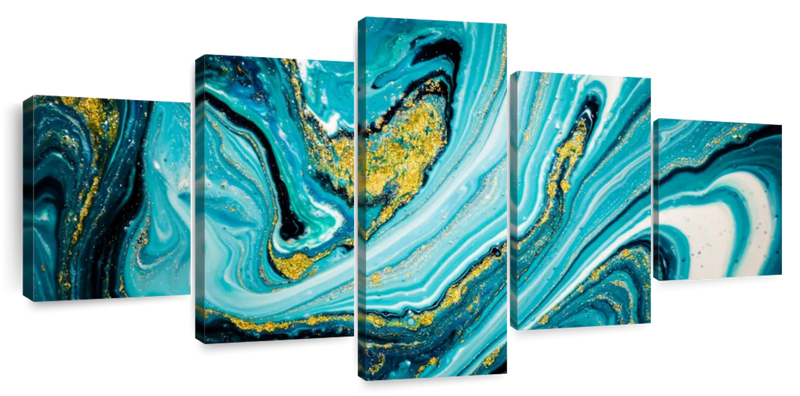 Dynamic Abstract Marble Wall Art