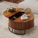 31.5" Round Coffee Table with Storage by HouseOfZazla