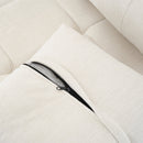 91.73" L-shaped Sofa Sectional Sofa Couch with 2 Stools and 2 Lumbar Pillows for Living Room, Biege