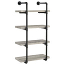 Elmcrest 24-inch 4-shelf Wall Bookshelf Grey Driftwood