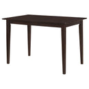 Stan - 5 Piece Dining Set With Rectangular Table And Slat Back Chairs - Cappuccino