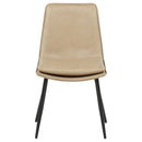 Ortega Upholstered Dining Side Chair Tan (Set of 2)