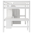 Loft Bed & L Shaped Desk, Drawers, Cabinet, And Storage Staircase by HouseOfZazla