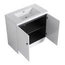 Contemporary Freestanding Bathroom Vanity With Resin Sink & Soft-Close Cabinet Doors by HouseOfZazla