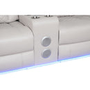 Benz - Power Reclining Loveseat With LED Lighting And Built In USB by HouseOfZazla