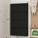 Metal Shoe Cabinet with 4 Flip Drawers