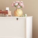 Toy Storage Organizer With Large Drawer And Low Bookshelf For Nursery & Playroom - White by HouseOfZazla