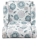 Push Back Recliner Chair Upholstered With Classic Wing Back And Solid Gourd-Shaped Legs by HouseOfZazla