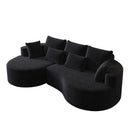 Curved Oversized Sectional Sofa With Extra Deep Seat by HouseOfZazla