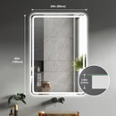 LED Bathroom Mirror Vanity Mirrors With Front Lights Wall Mounted Anti-Fog Frameless Make Up Mirror With Light Copper Free Silver Mirror Horizontal Or Vertical - Silver by HouseOfZazla