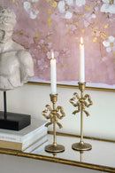 Set of 2 Vintage Gold Candle Holders