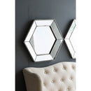 Hexagon Wall Mirror With Contemporary Glass Design, Home Decor Accent Mirror For Living Room, Entryway, Bedroom by Unique Piece Furniture