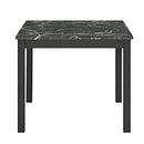 5 Piece Counter Height Dining Set With Table, Tufted Nail Head Chairs - Black by HouseOfZazla