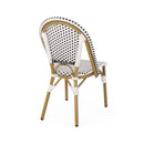 Outdoor Rattan And Aluminum French Bistro Chairs Set