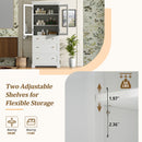 Freestanding Tall Bathroom Cabinet With Adjustable Shelves, Drawers, Soft Close Glass Doors by Unique Piece Furniture
