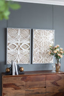 Leaf Shadow Box Wall Decor (Set of 2) - White / Gray by HouseOfZazla