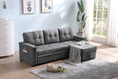 Ashlyn - Reversible Sleeper Sectional Sofa With Storage Chaise, USB Charging Ports And Pocket by Unique Piece Furniture