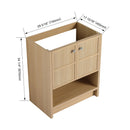 Modern Freestanding Bathroom Vanity With 2 Soft Closing Doors by HouseOfZazla