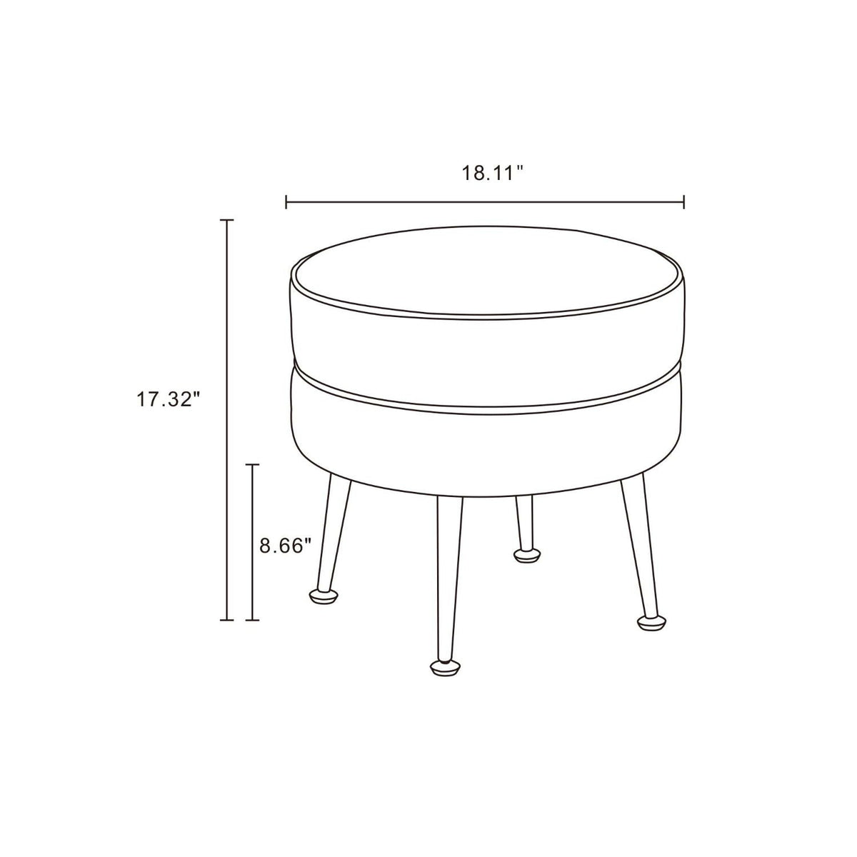 Bailey - Upholstered Accent Ottoman, photo 33 of 37