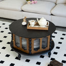 Round 3 Door Storage Coffee Table For Living Room by HouseOfZazla