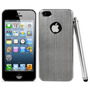 Silver Brushed Aluminum Chrome Hard Case for iPhone 5