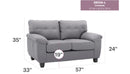 Stylish Loveseat With Padded Arms by HouseOfZazla
