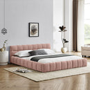 Modern Platform Bed Frame With Thick Fabric by Unique Piece Furniture