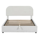 Upholstered Platform Bed With Hydraulic Storage System