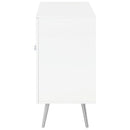 Nieta 2-door Engineered Wood Accent Cabinet White High Gloss
