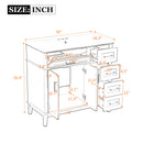 36" Light Green Bathroom Vanity