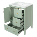 Retro Bathroom Vanity With Sink, Soft Closing Cabinet & Drawers by HouseOfZazla