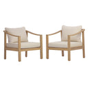 Acacia Wood Patio Furniture Club Chair Set of 2 by HouseOfZazla