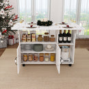 Multi Functional Folding Table With Storage Shelves And Wheels by Unique Piece Furniture