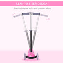 3-in-1 Ride On Push Car, Kids Scooter, Sliding Walker, Push Rider, with Adjustable Handlebar, 3 Balanced Wheels, Removable Storage Seat, for Boys and Girls Aged 2-6 Years Olds, Pink