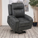 Mckinley - Upholstered Power Lift Recliner Chair With Remote Control - Gray by HouseOfZazla
