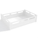 Full Size Floor Platform Bed with Full-length Guardrails