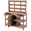 TOPMAX 66" Large Outdoor Farmhouse Wooden Potting Bench Table