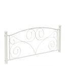 Full Size Unique Flower Sturdy System Metal Bed Frame with Headboard