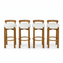 Elise Indoor Wooden Low Back Barstool by HouseOfZazla