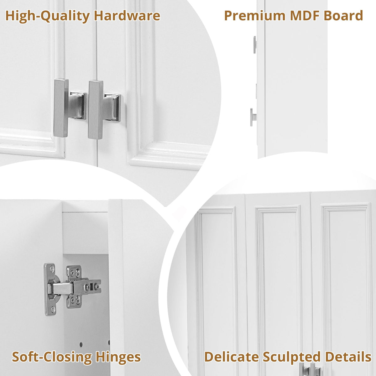 Wall Mounted Bathroom Cabinet With 5 Adjustable Shelves, photo 34 of 40