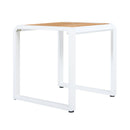 Outdoor Side Table with Teak Wood Top