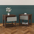 Modern Queen Bed Frame Set with 2 Nightstands