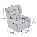 Power Recliner Chair Swivel Upholstered 360° Swivel Recliner by HouseOfZazla