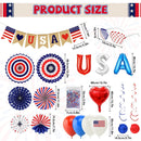 4th of July Decorations Set - 57 Piece Patriotic Party Kit
