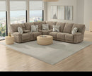 Beacon - Power Lay Flat Recliner Console Loveseat With Storage Arm / Reading Lights / Extended Ottoman - Mushroom by Unique Piece Furniture
